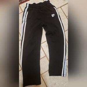 PINK Victoria's Secret Black and White Sweatpants with Stripes